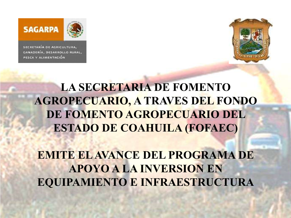 Emite El Avance Del Programa De Apoyo a La Inversion En Equipamiento E Infraestructura Sementales Folio Estatal Municipio Region Sexo