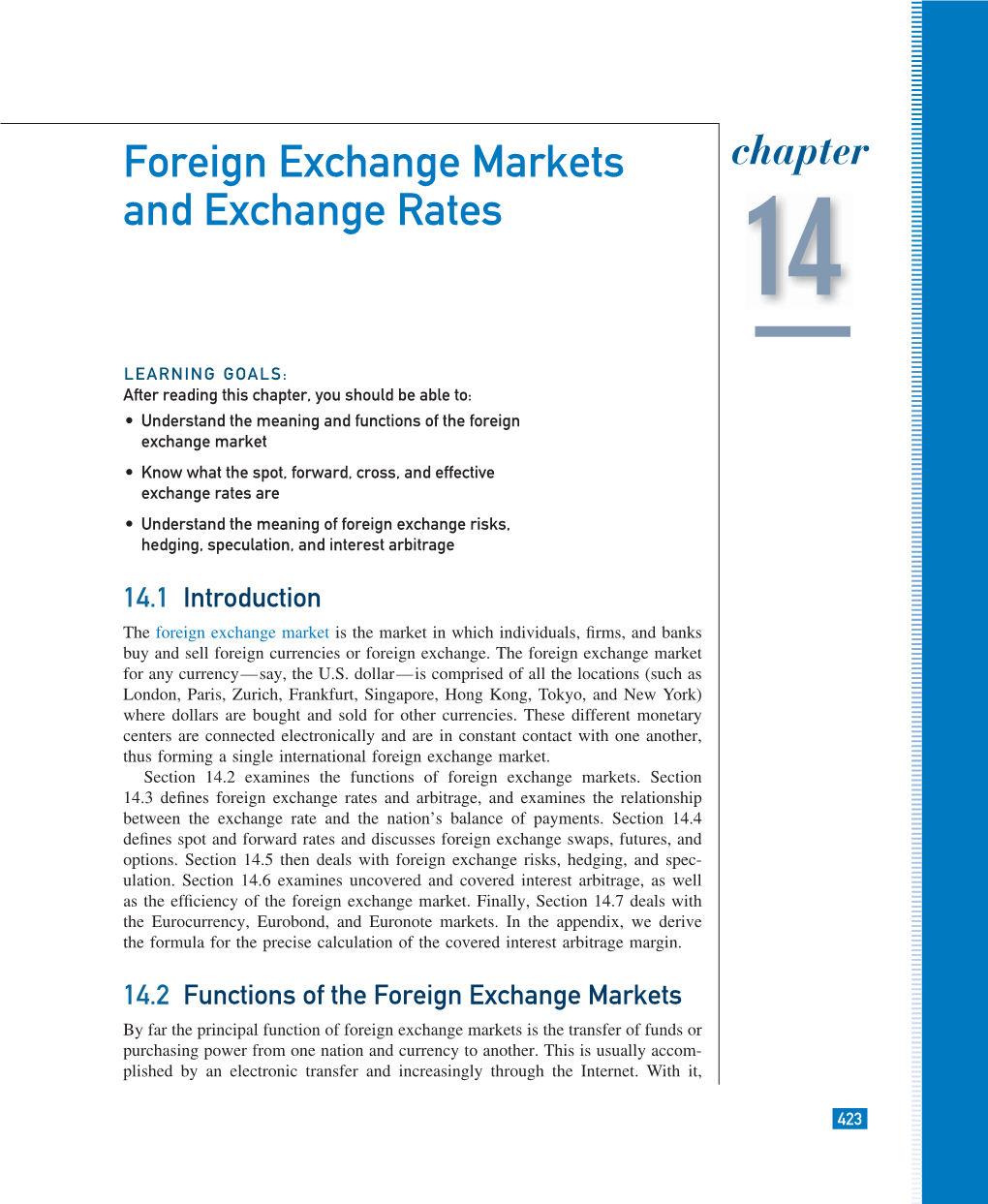 Foreign Exchange Markets and Exchange Rates