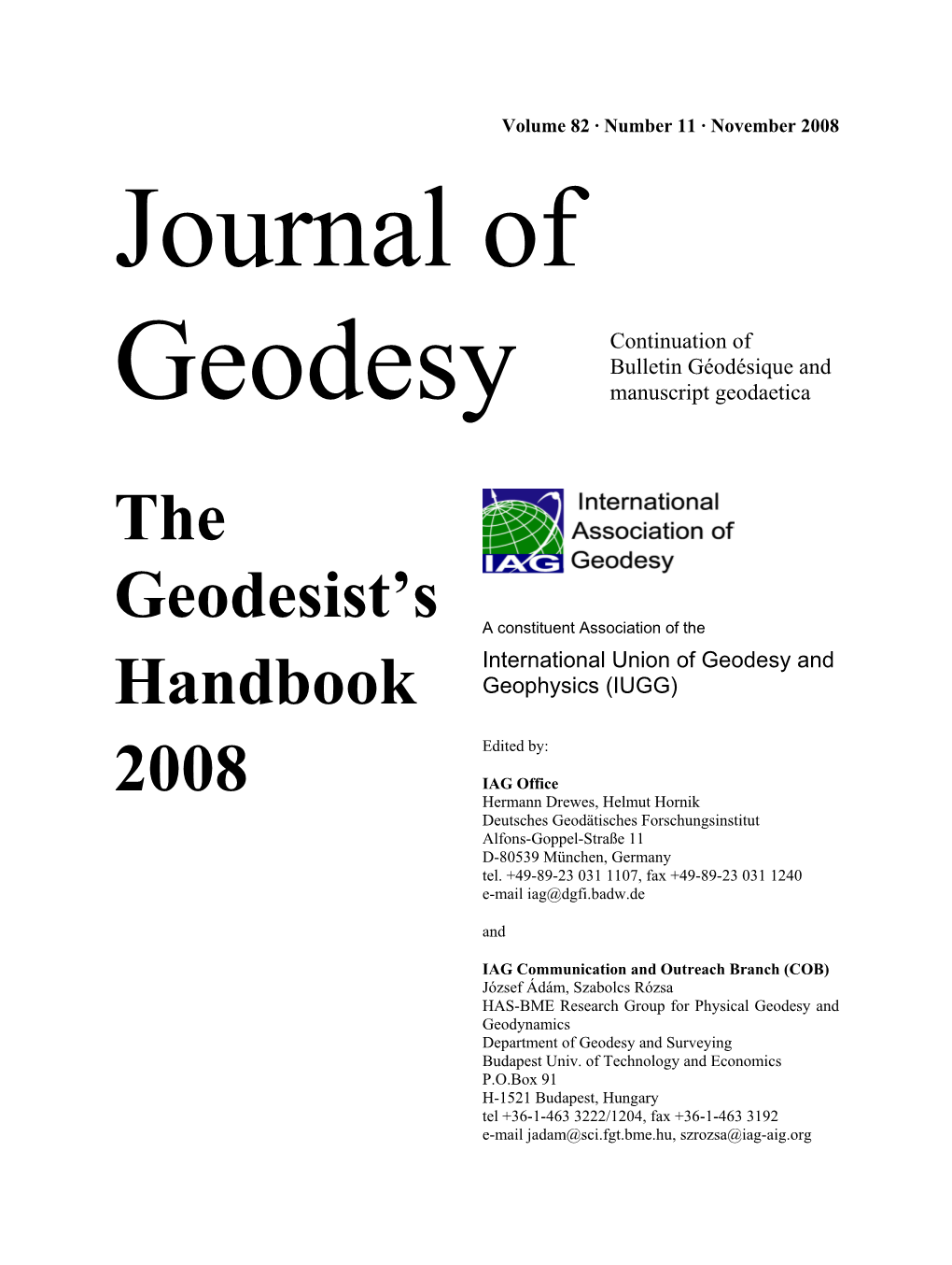 The Geodesist's Handbook 2008.Pdf