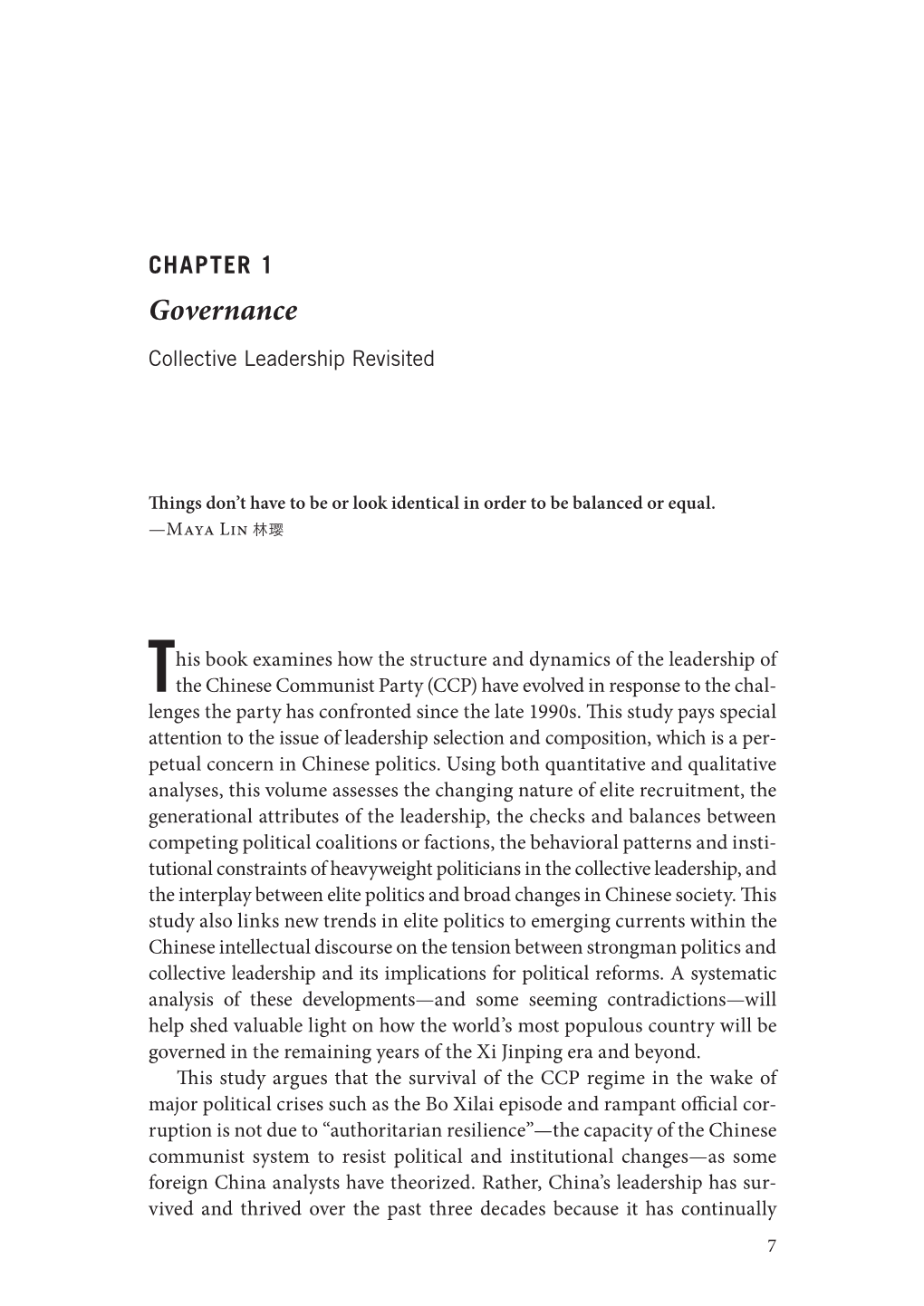 Chinese Politics in the Xi Jingping Era: Reassessing Collective Leadership