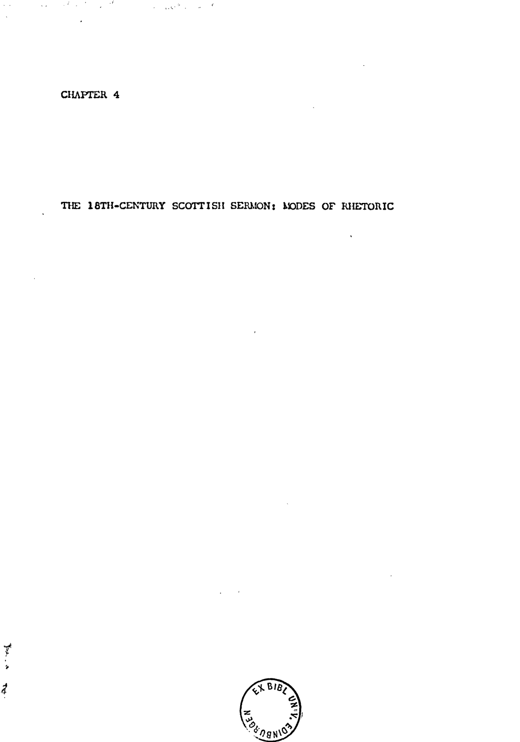 CHAPTER 4 the 18TH-CENTURY SCOTTISH SERMON : Bk)DES of RHETORIC Ýý B