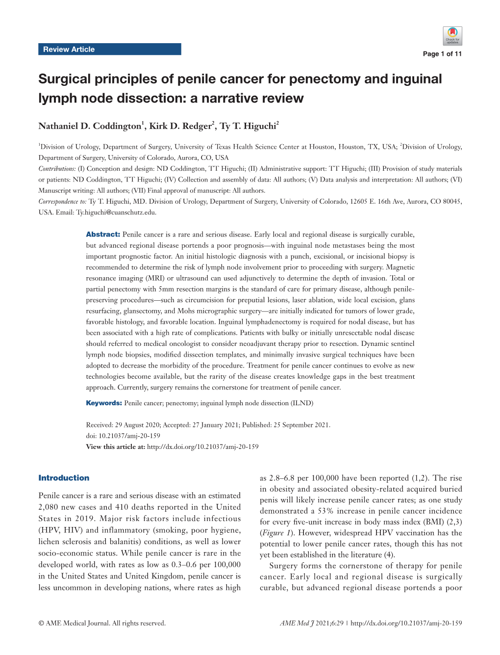 Surgical Principles of Penile Cancer for Penectomy and Inguinal Lymph Node Dissection: a Narrative Review