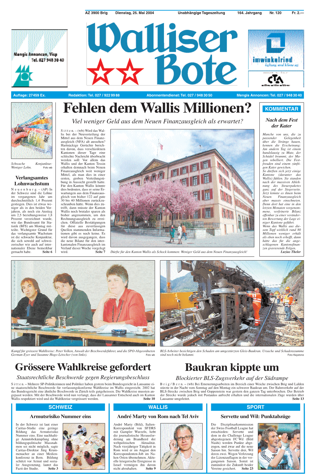 Wallis Millionen? KOMMENTAR Viel Weniger Geld Aus Dem Neuen Finanzausgleich Als Erwartet? Nach Dem Fest Der Kater S I T T E N