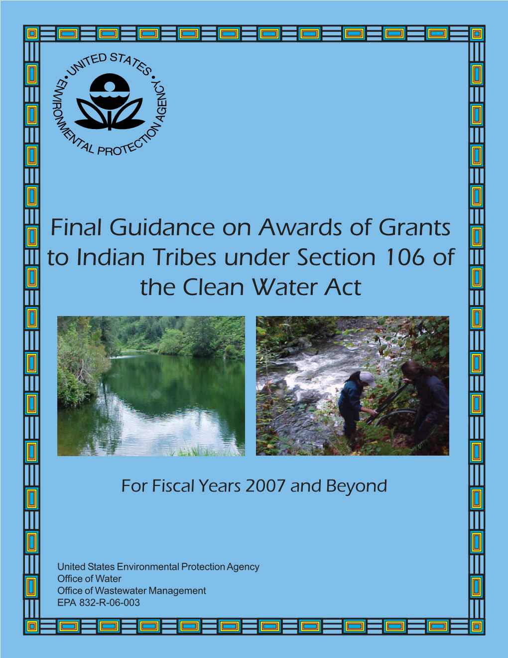 Final Guidance on Awards of Grants to Indian Tribes Under Section 106 of the Clean Water Act