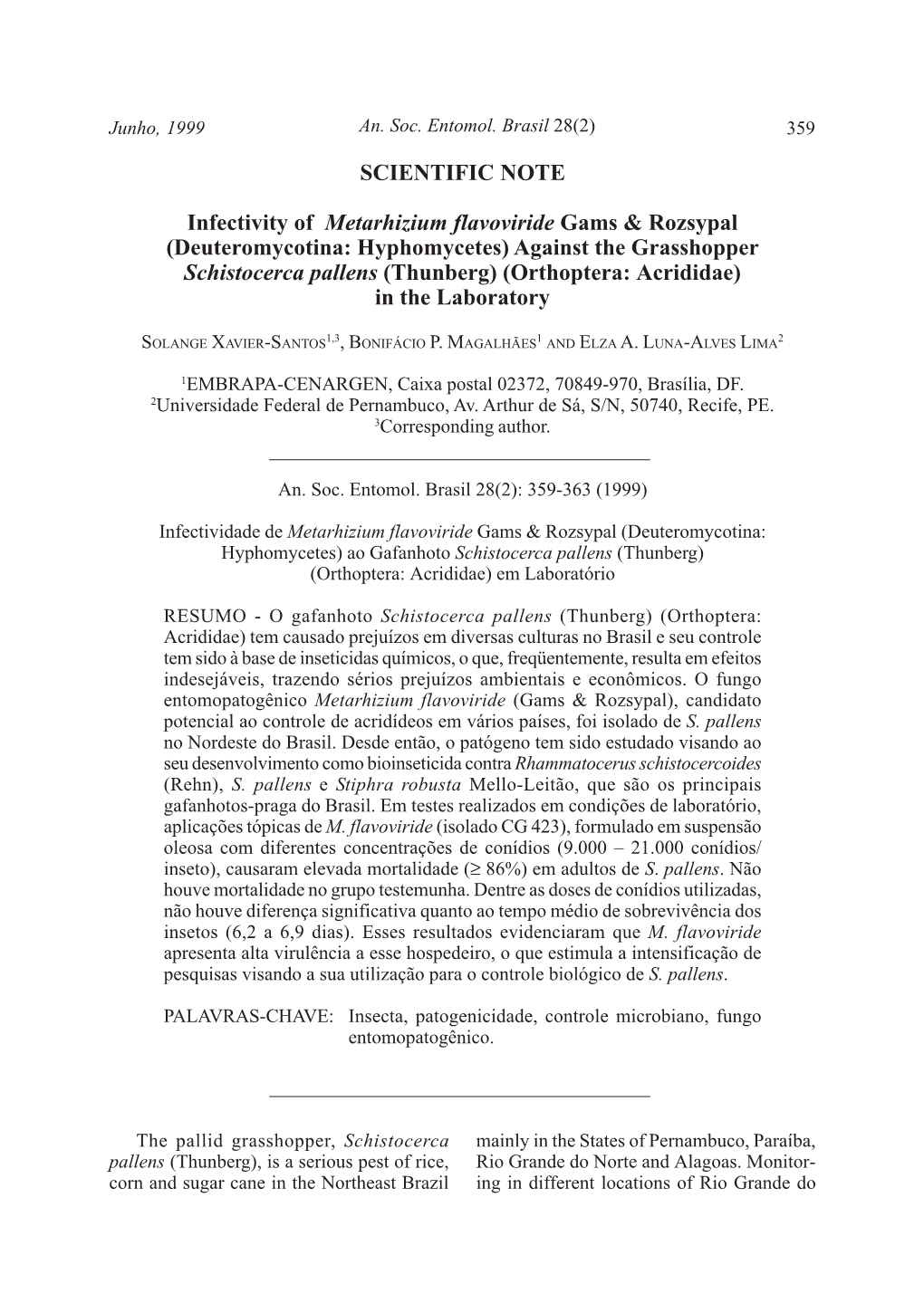 An. Soc. Entomol. Brasil 28(2) 359