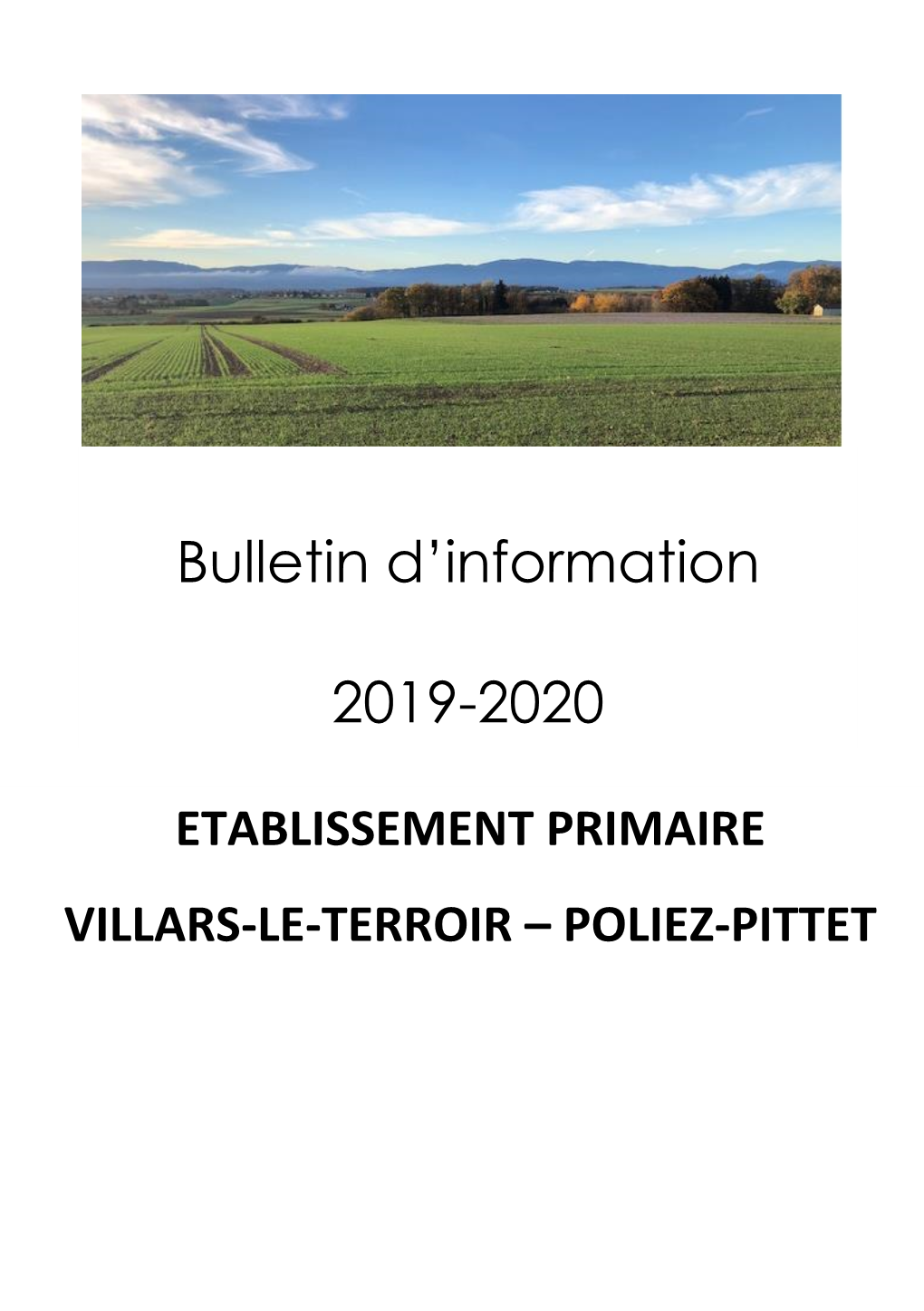 Bulletin D'information 2019-2020