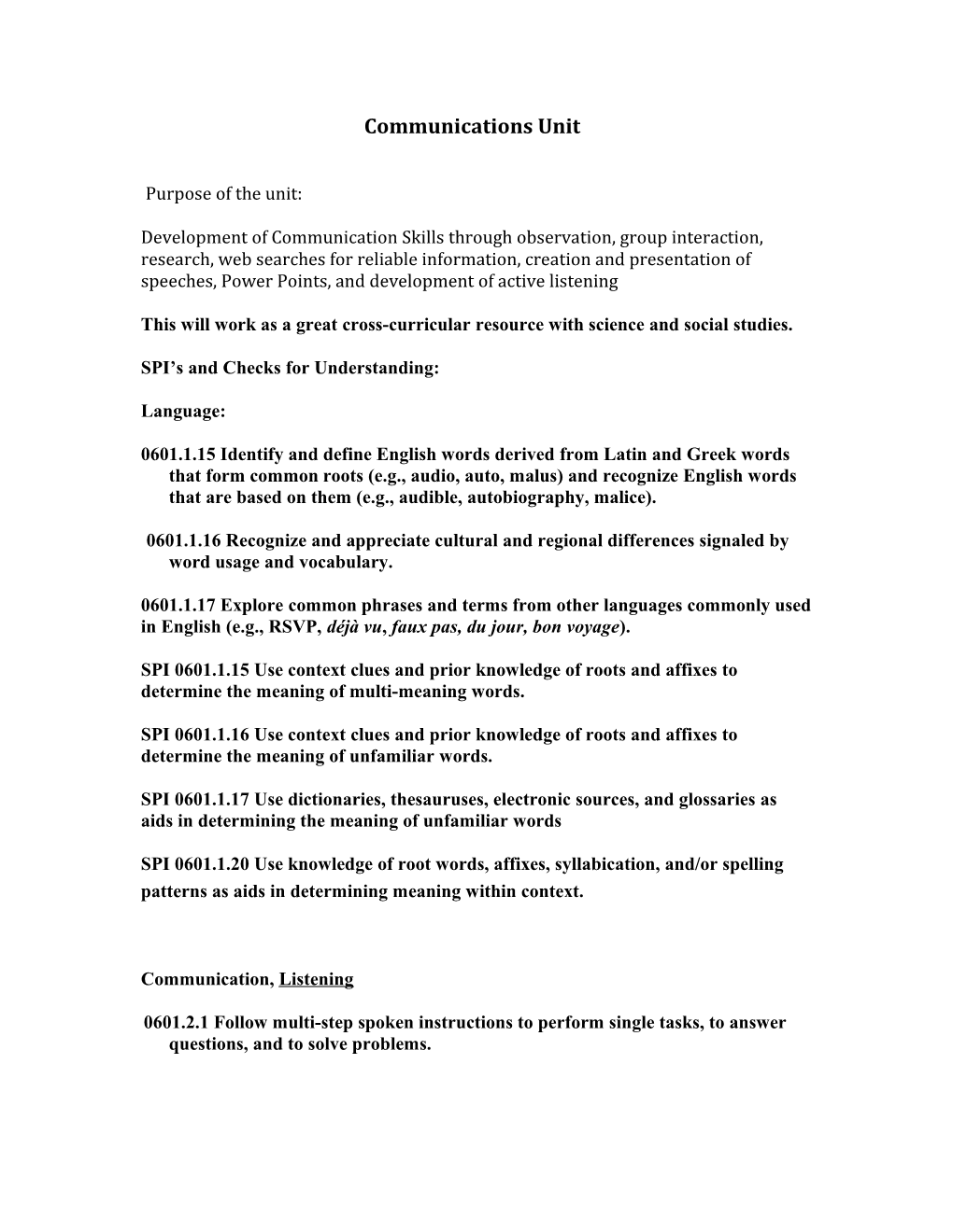 Communications Unit: “History Of The English Language”