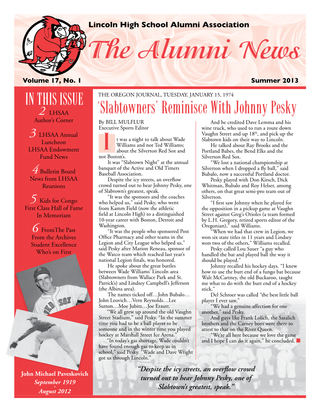 Reminisce with Johnny Pesky