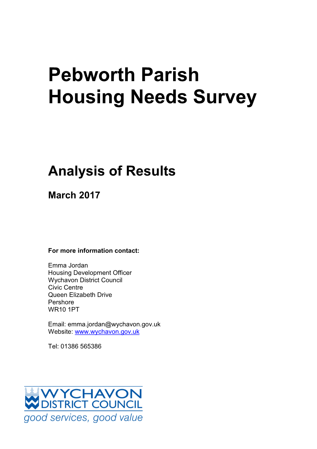 Pebworth Parish Housing Needs Survey