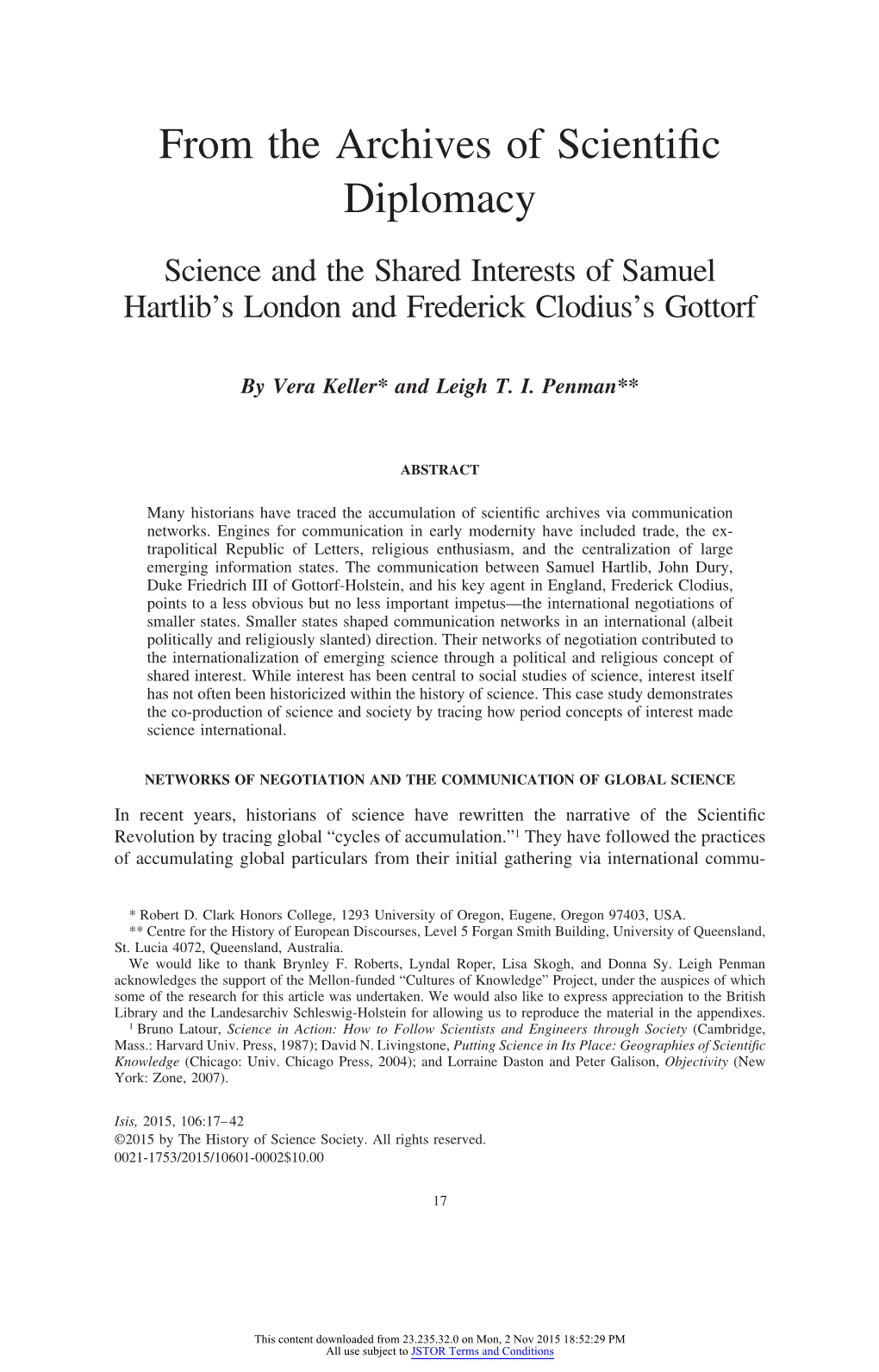 Science and the Shared Interests of Samuel Hartlib's London And