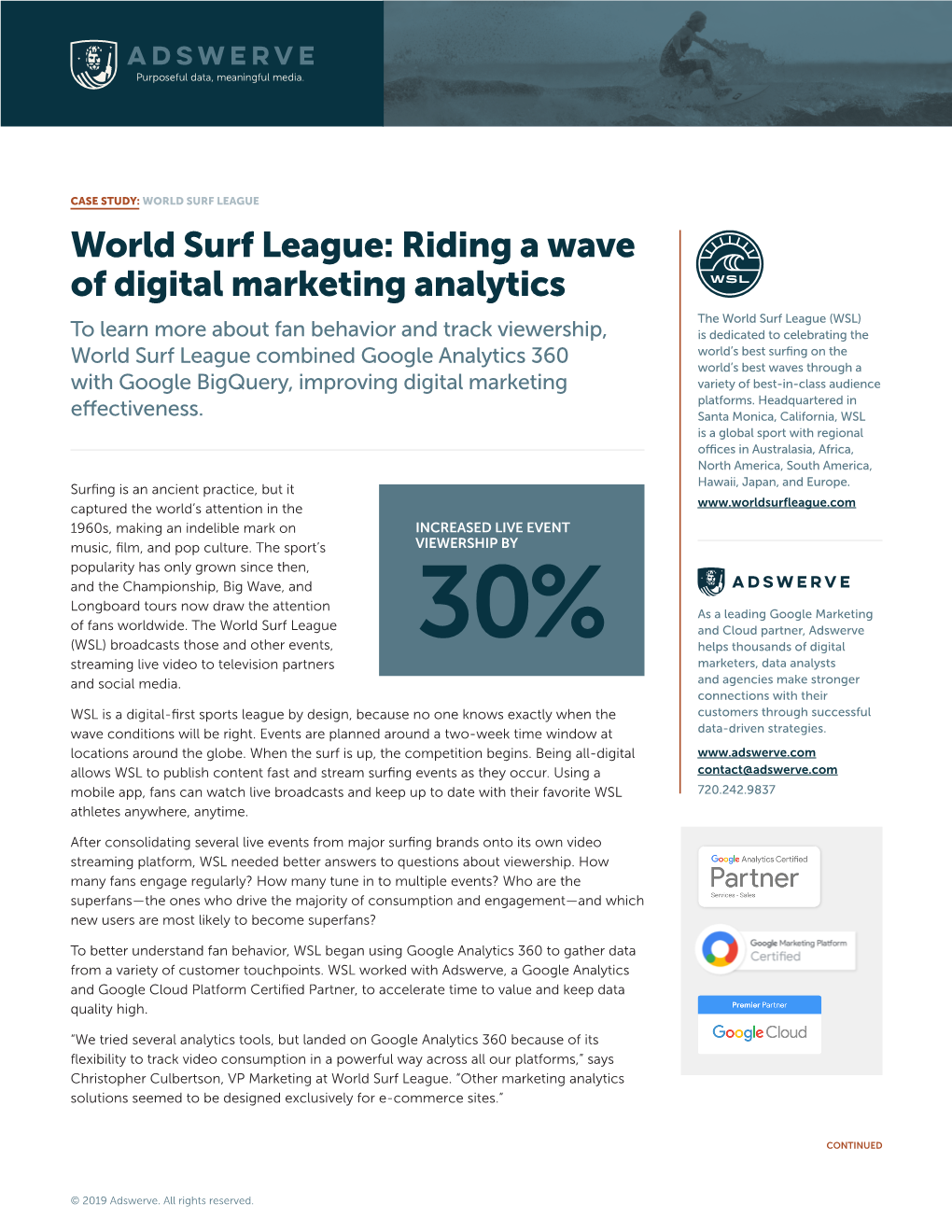 World Surf League: Riding a Wave of Digital Marketing Analytics