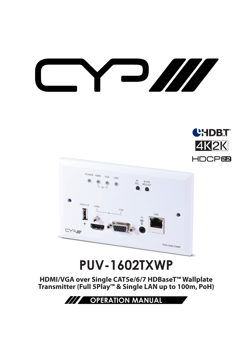 CYP PUV-1602TXWP Manuals.Pdf