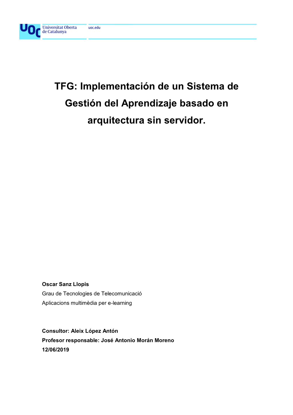 Implementación De Un Sistema De Gestión Del Aprendizaje Basado En Arquitectura Sin Servidor