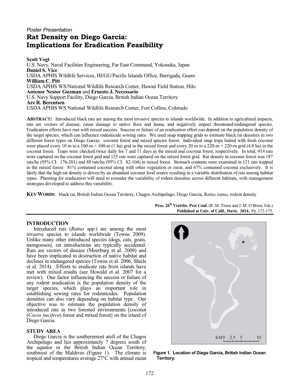 Rat Density on Diego Garcia: Implications for Eradication Feasibility