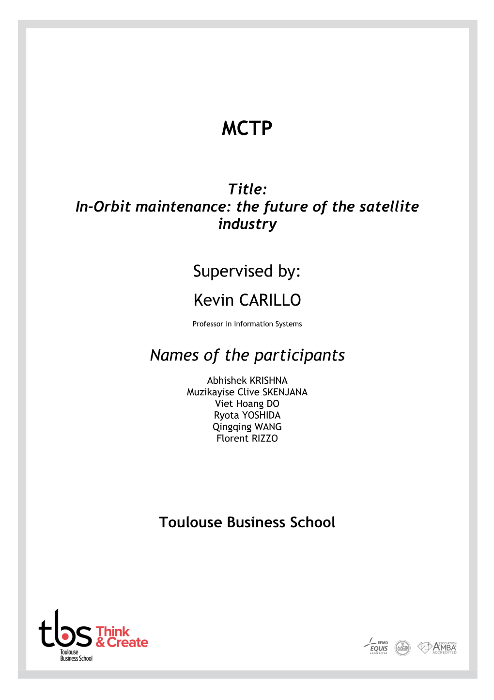 In-Orbit Maintenance: the Future of the Satellite Industry