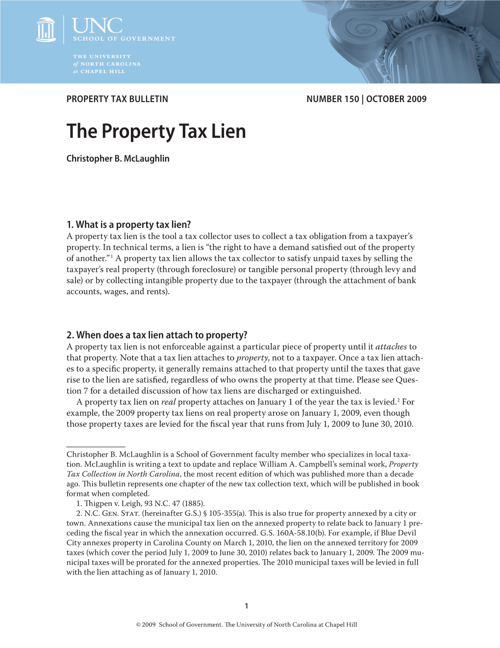 The Property Tax Lien