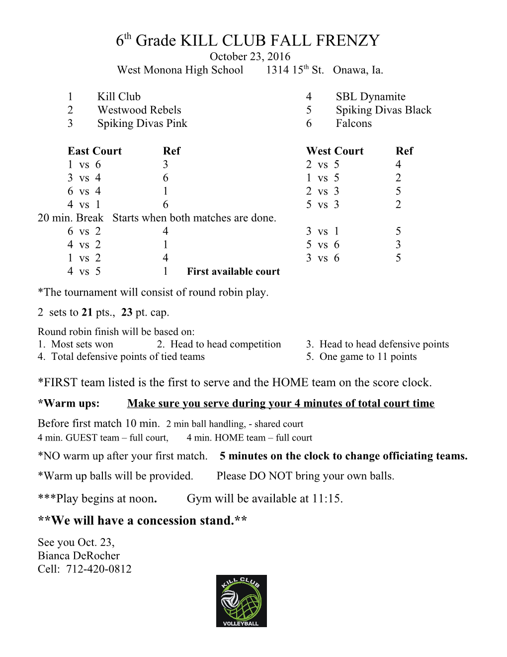 6Th Grade AAU Volleyball Tournament