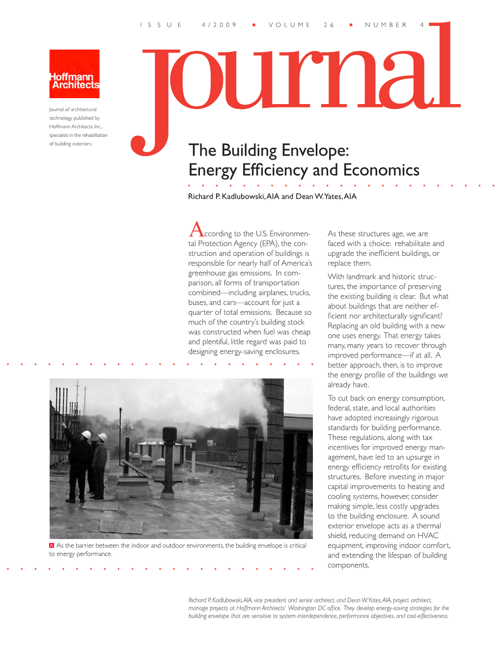 The Building Envelope: Energy Efficiency and Economics