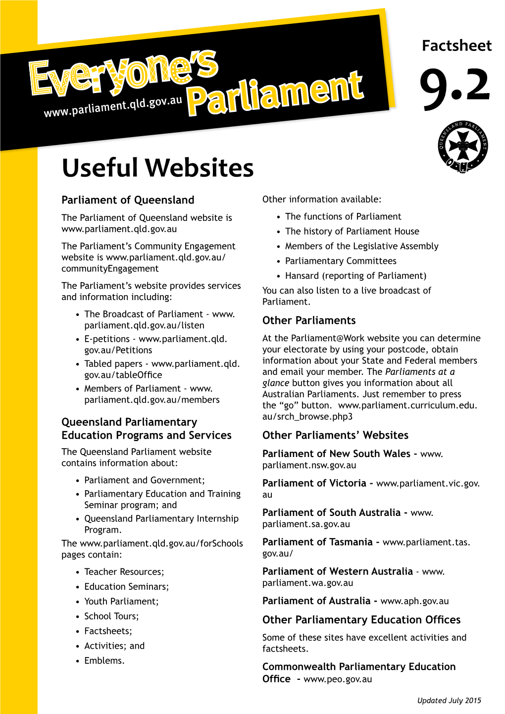 Useful Websites