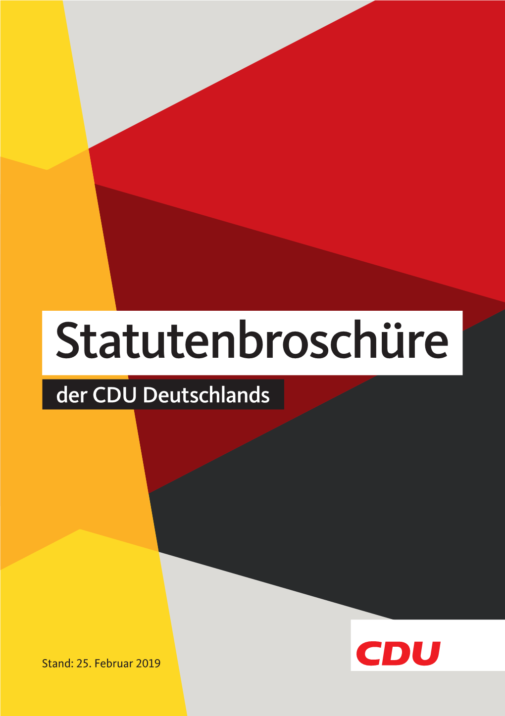 Statutenbroschüre Der CDU Deutschlands Lands