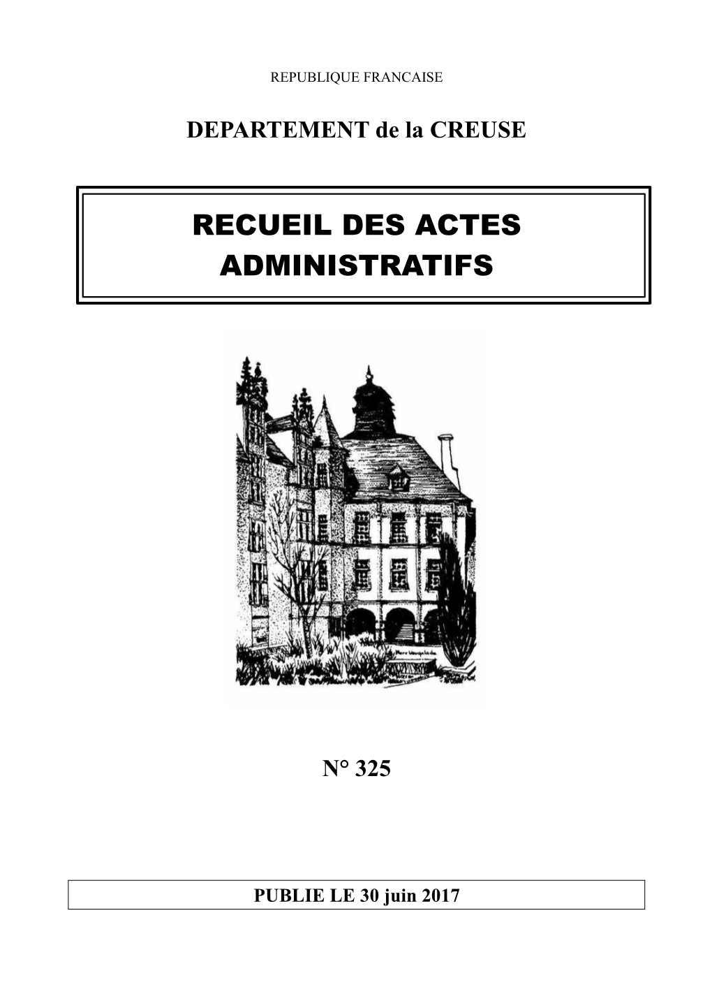 Recueil Des Actes Administratifs 2017-06-30 Fichier