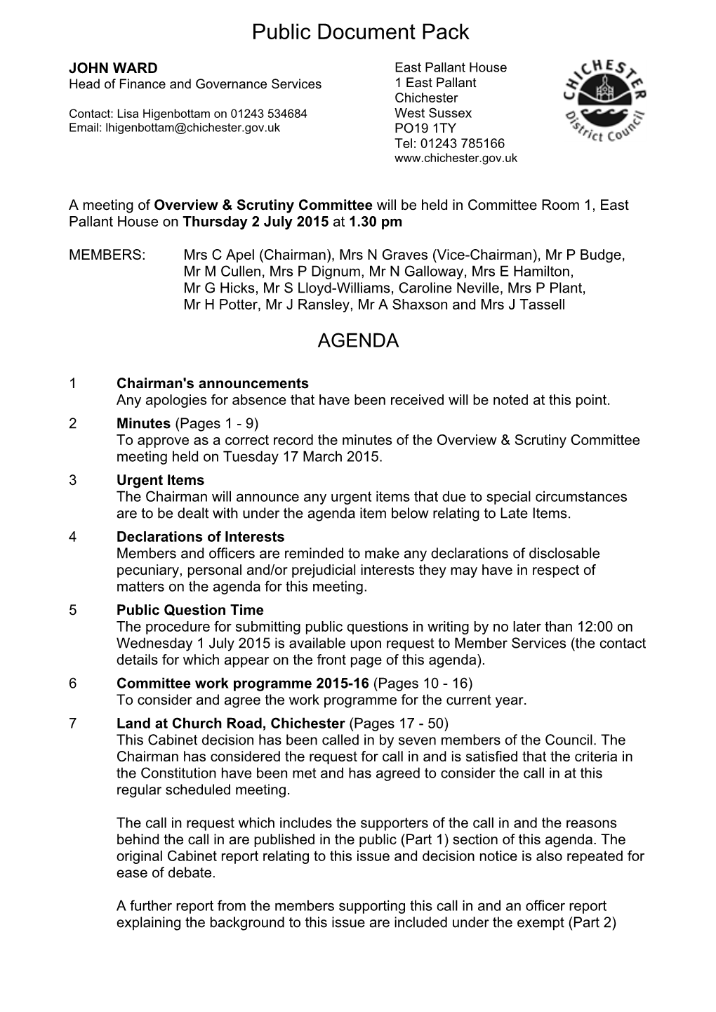(Public Pack)Agenda Document for Overview & Scrutiny Committee, 02