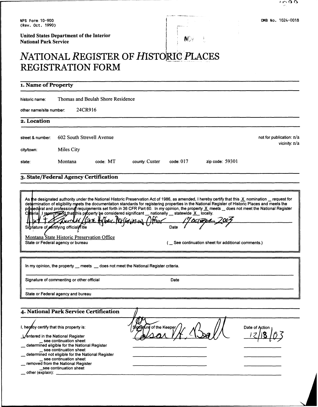 National .Register of Historic Places Registration Form