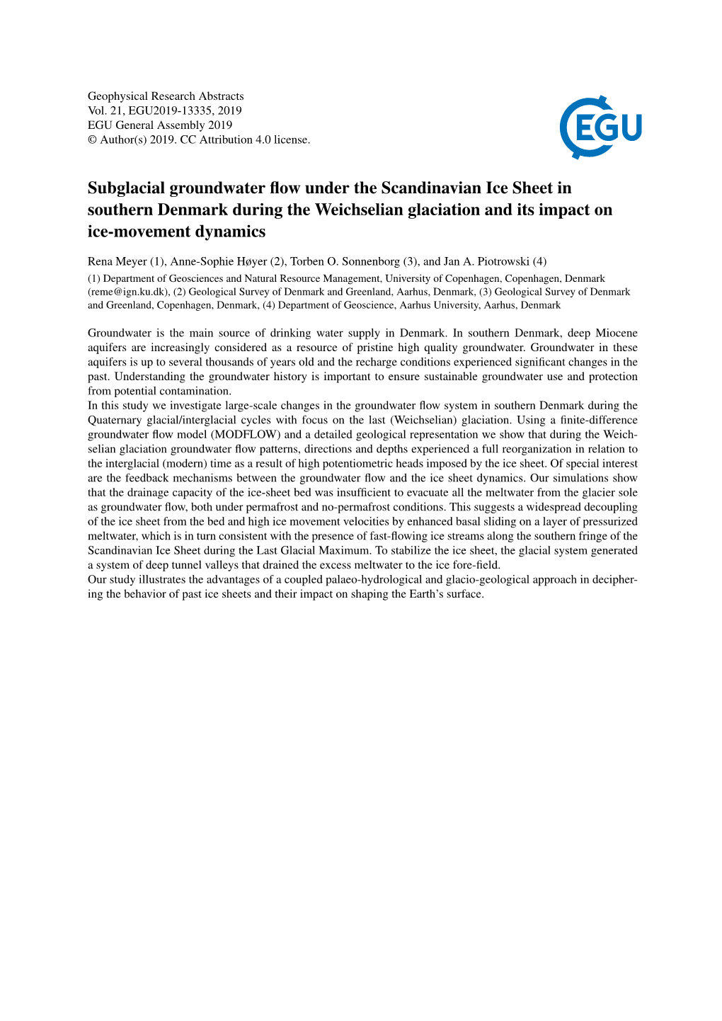 Subglacial Groundwater Flow Under the Scandinavian Ice Sheet In