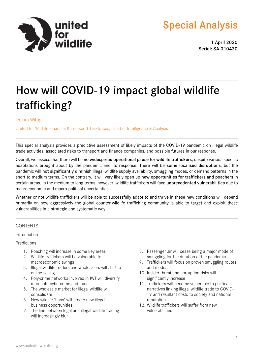 How Will COVID-19 Impact Global Wildlife Trafficking?