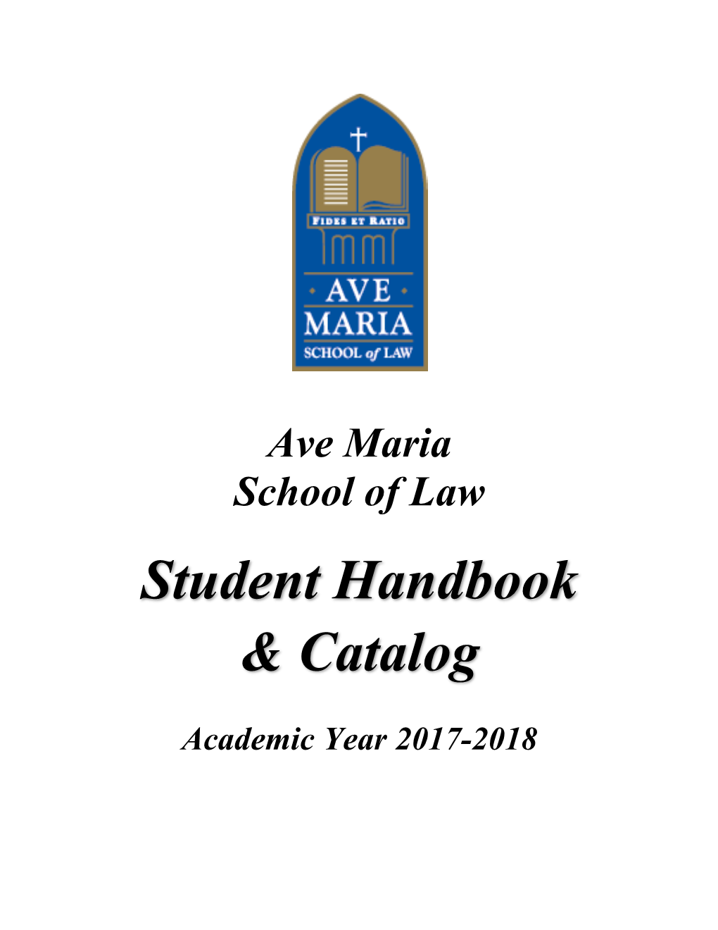 Student Handbook & Catalog