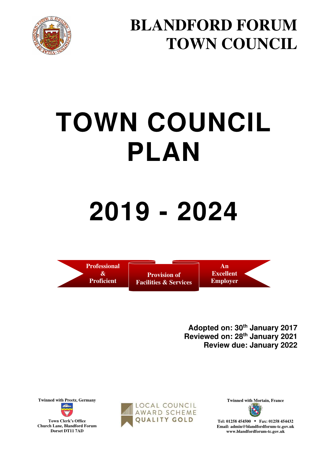 Town Council Plan 2019-2024