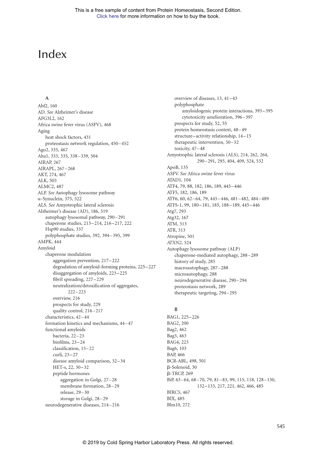 Protein Homeostasis, Second Edition