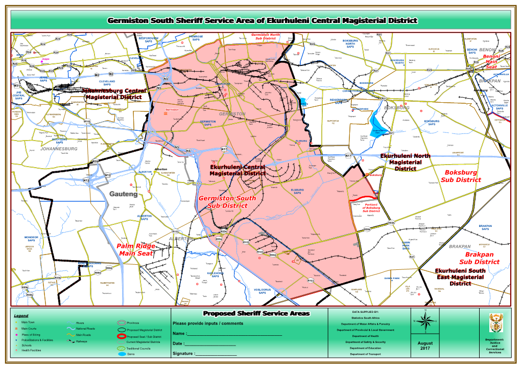 Gauteng Germiston South Sheriff Service Area of Ekurhuleni Central Magisterial District Germiston South Sheriff Service Area Of