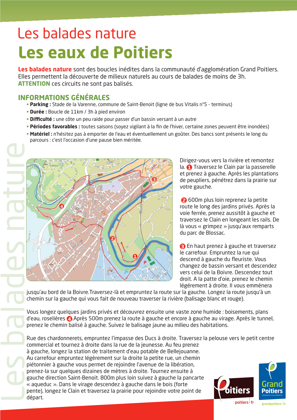 Les Balades Nature Les Eaux De Poitiers Les Balades Nature Sont Des Boucles Inédites Dans La Communauté D’Agglomération Grand Poitiers