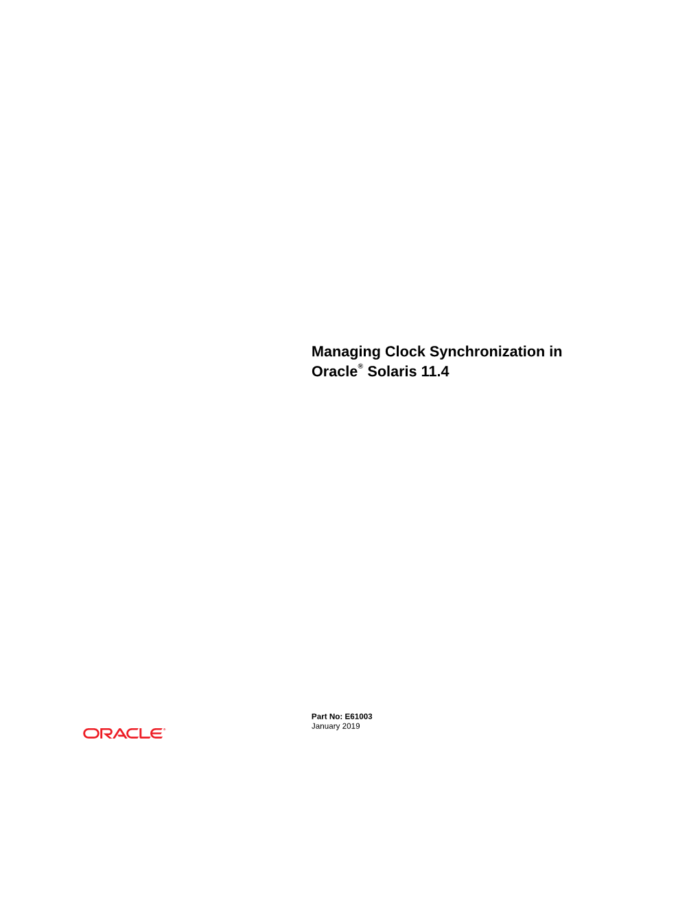 Managing Clock Synchronization in Oracle® Solaris 11.4