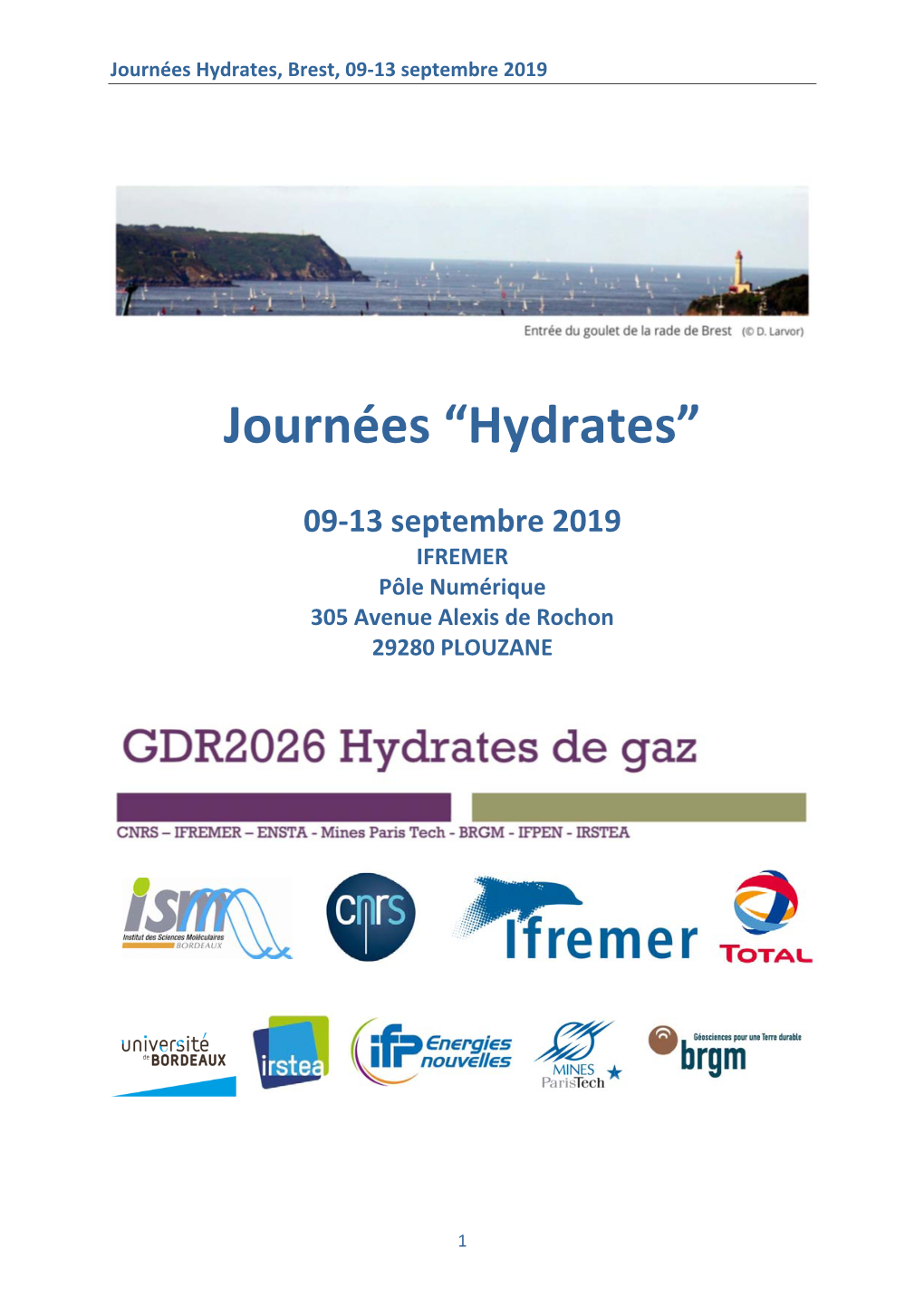 Journées “Hydrates”