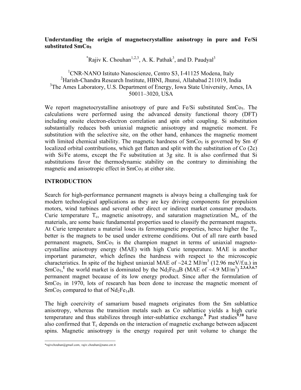 Understanding the Origin of Magnetocrystalline Anisotropy in Pure and Fe/Si Substituted Smco5