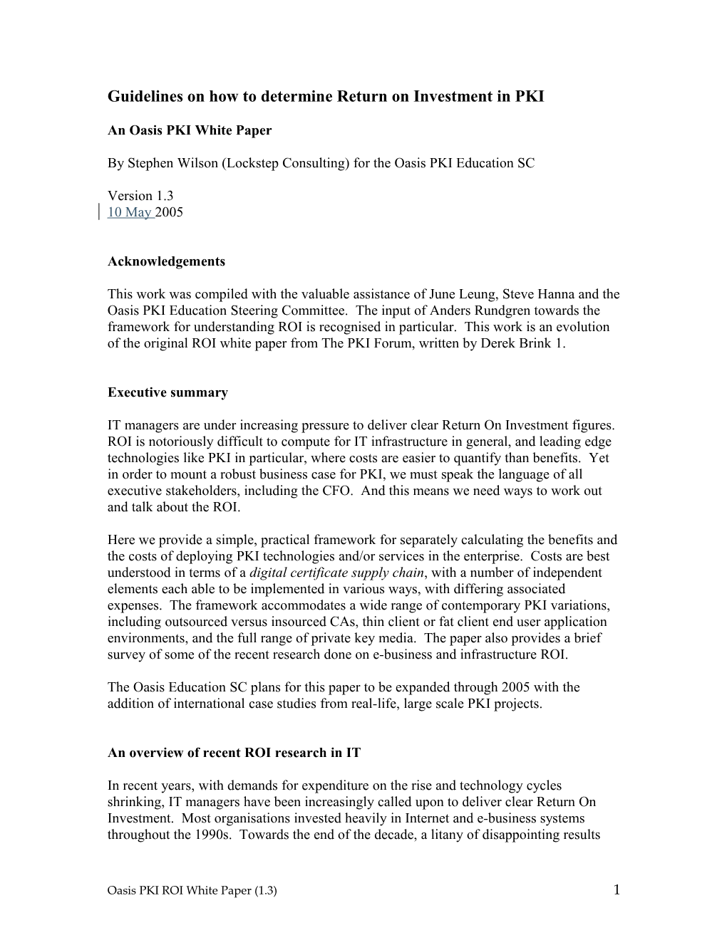 How to Determine ROI in PKI