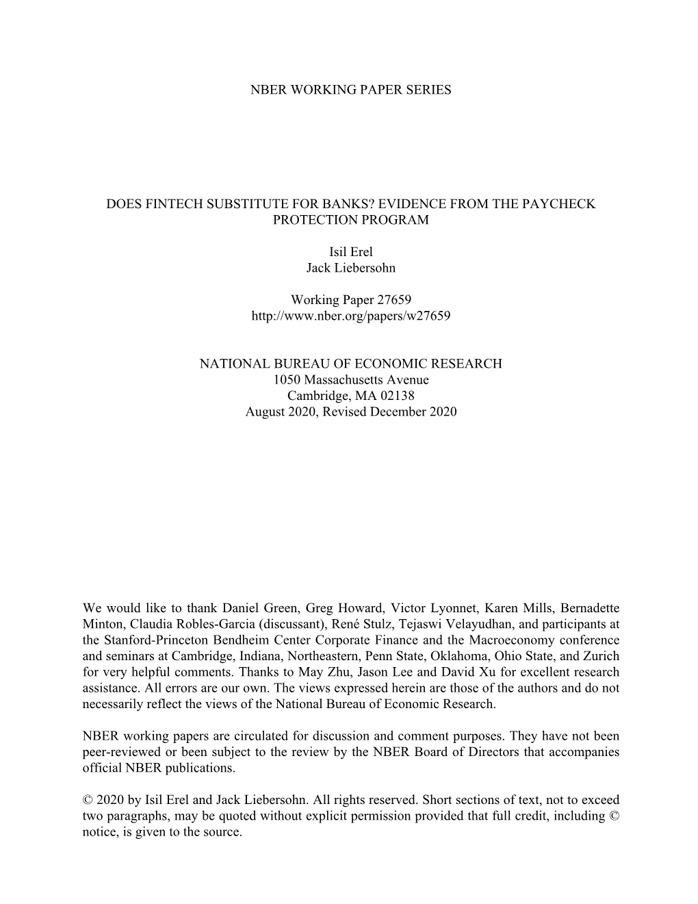 Does Fintech Substitute for Banks? Evidence from the Paycheck Protection Program