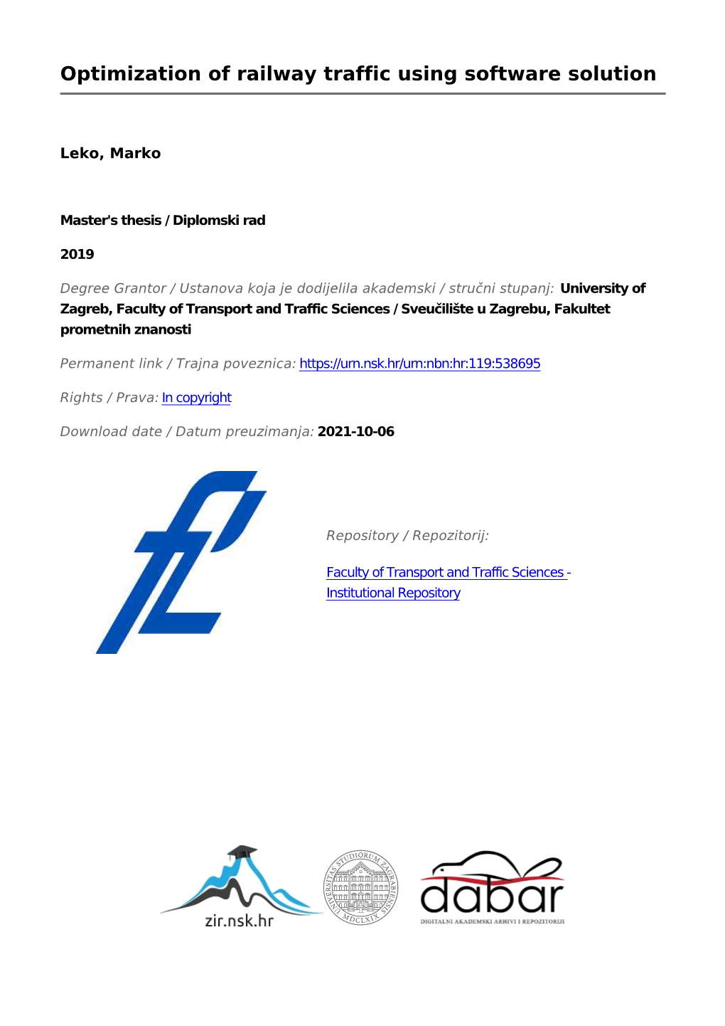 Optimization of Railway Traffic Using Software Solution