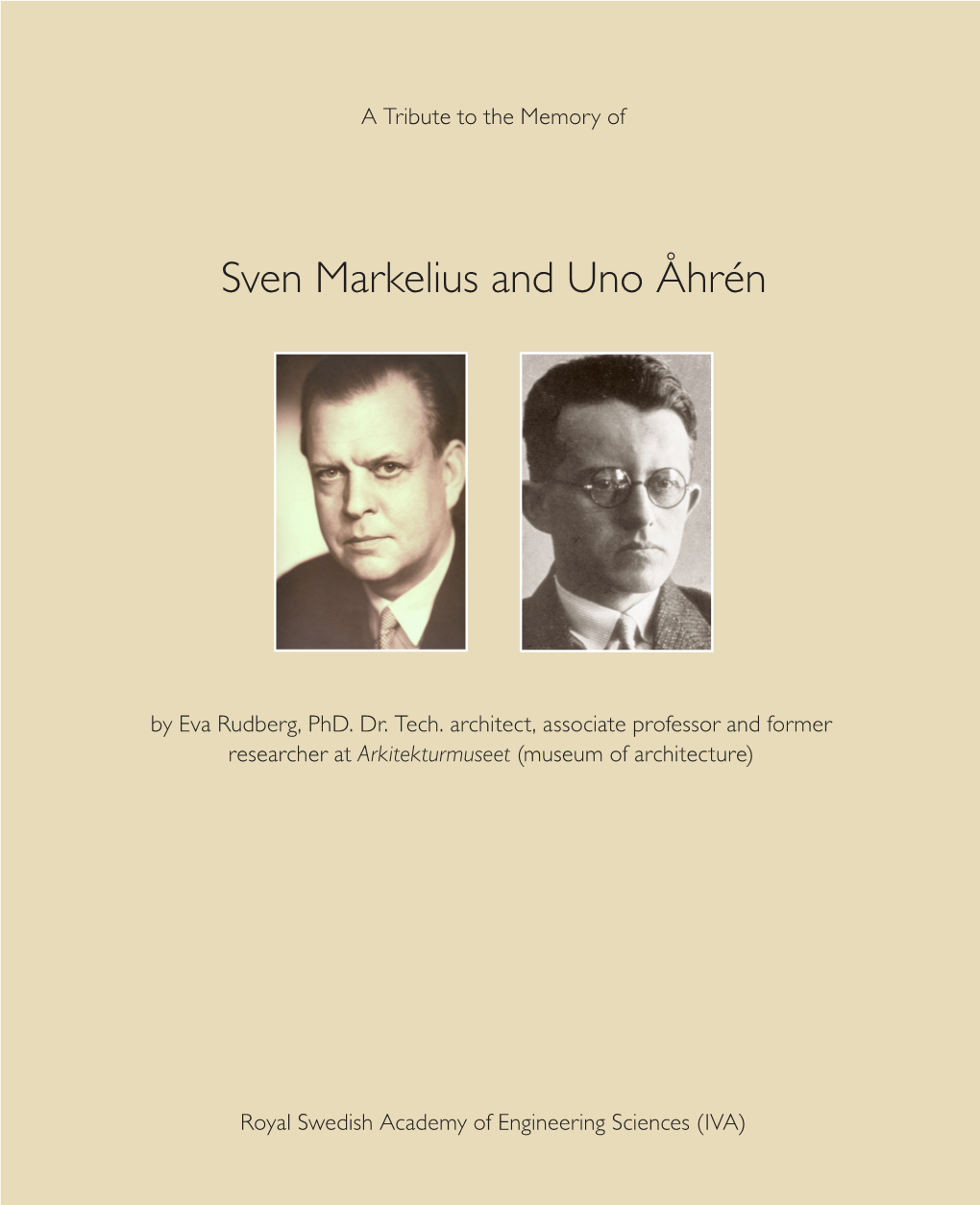 Sven Markelius and Uno Åhrén