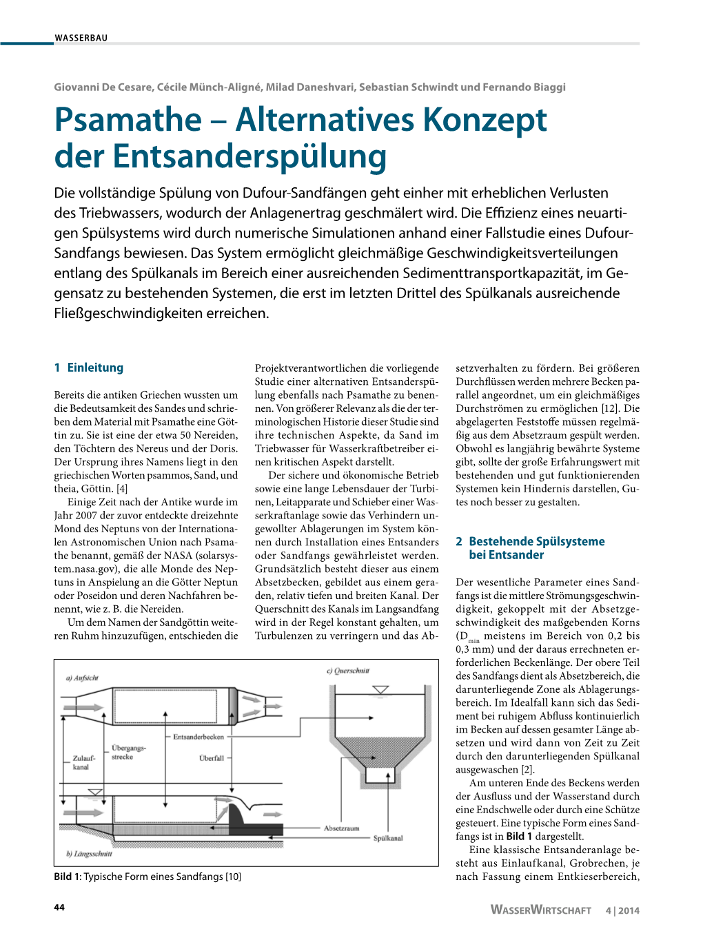 Psamathe – Alternatives Konzept Der Entsanderspülung