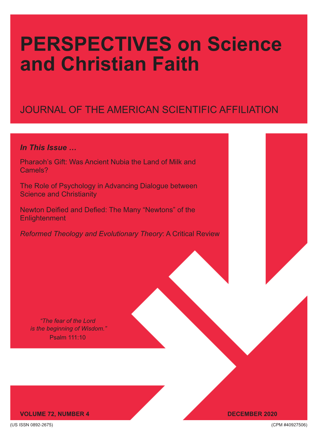 PERSPECTIVES on Science and Christian Faith