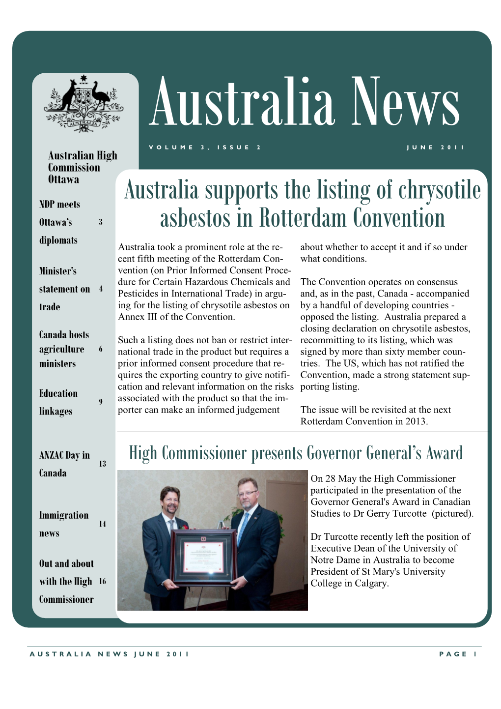 Australia Supports the Listing of Chrysotile Asbestos in Rotterdam