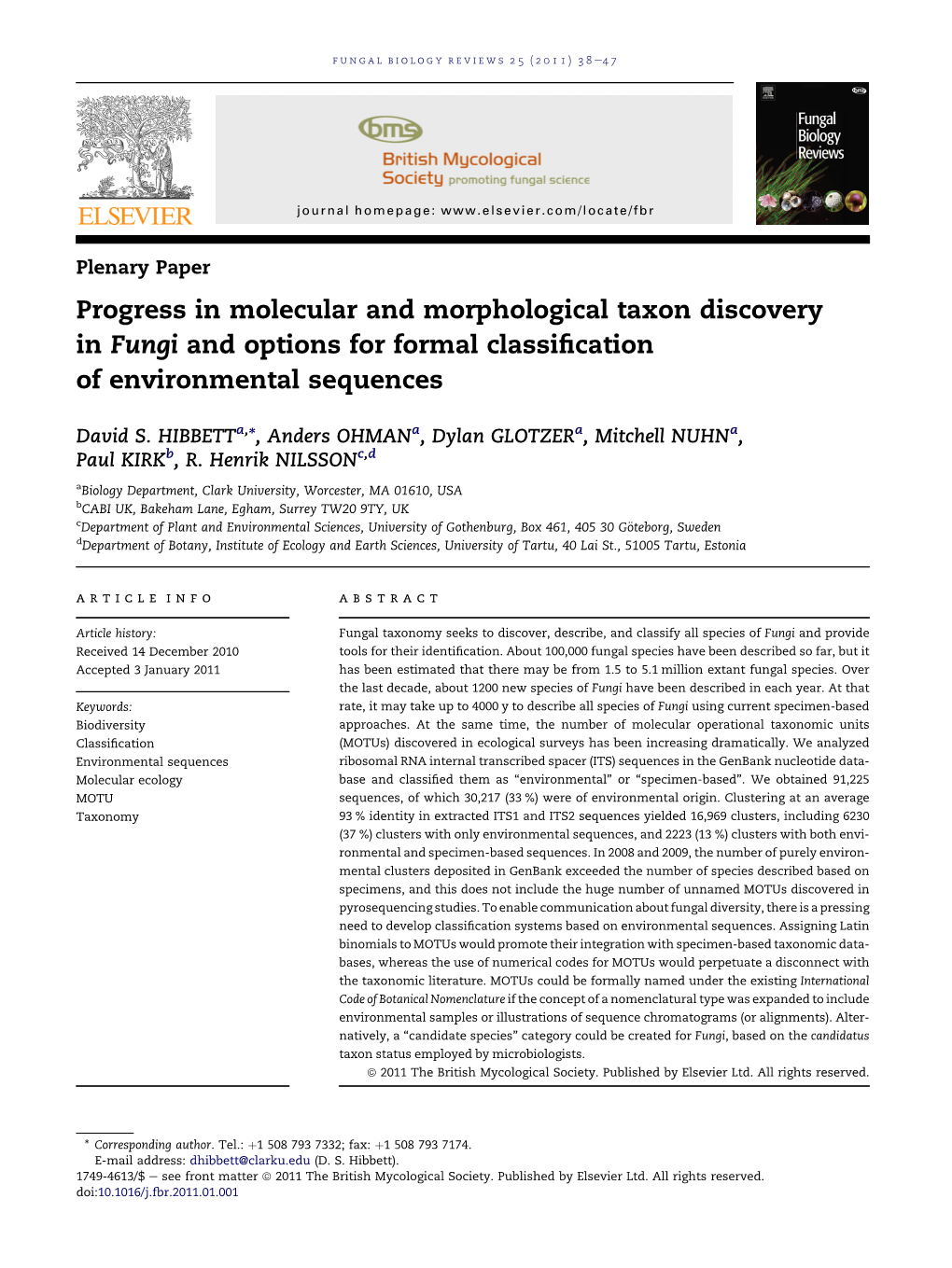 Hibbett Et Al 2011 Fung Biol