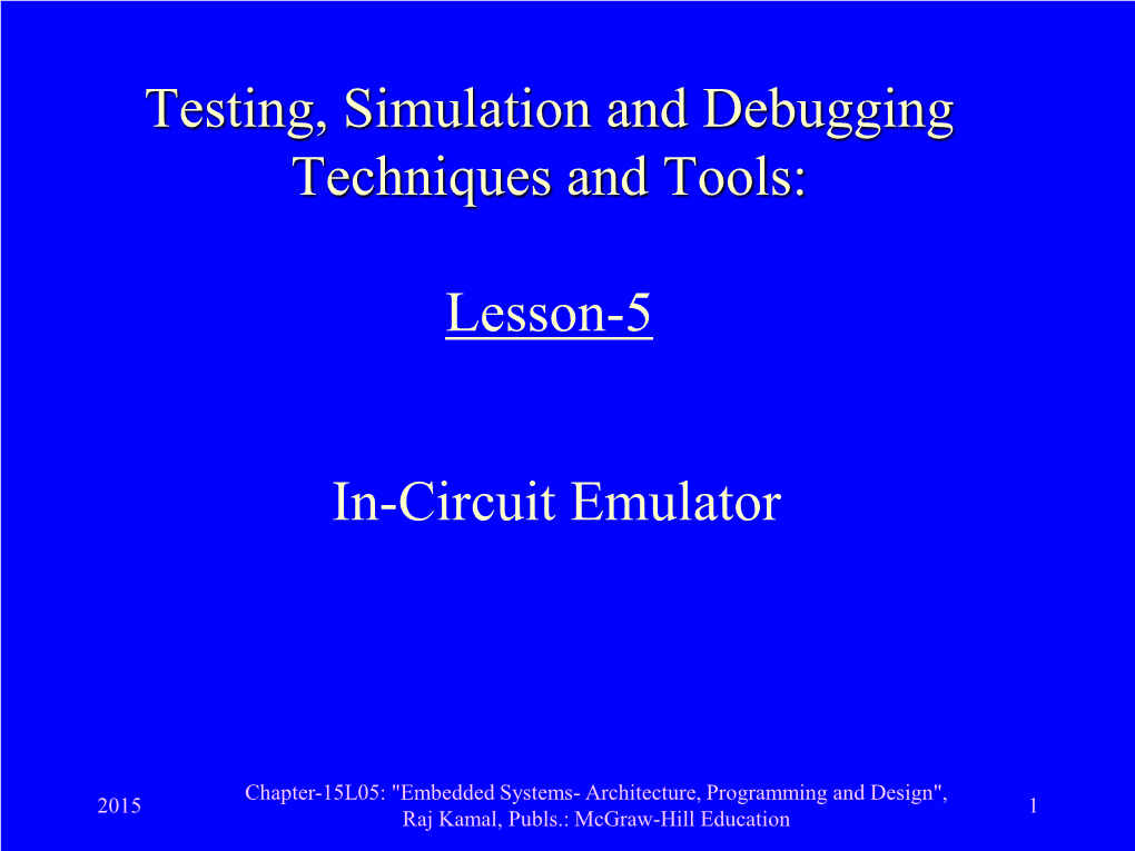 Lesson-5 In-Circuit Emulator