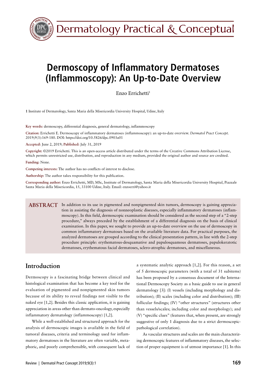 Dermoscopy of Inflammatory Dermatoses (Inflammoscopy): an Up-To-Date Overview