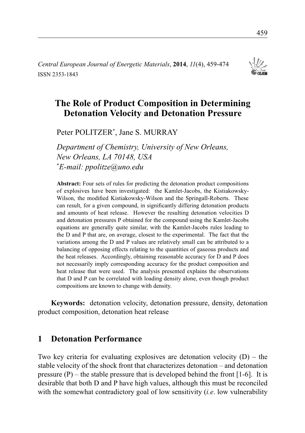 The Role of Product Composition in Determining Detonation Velocity