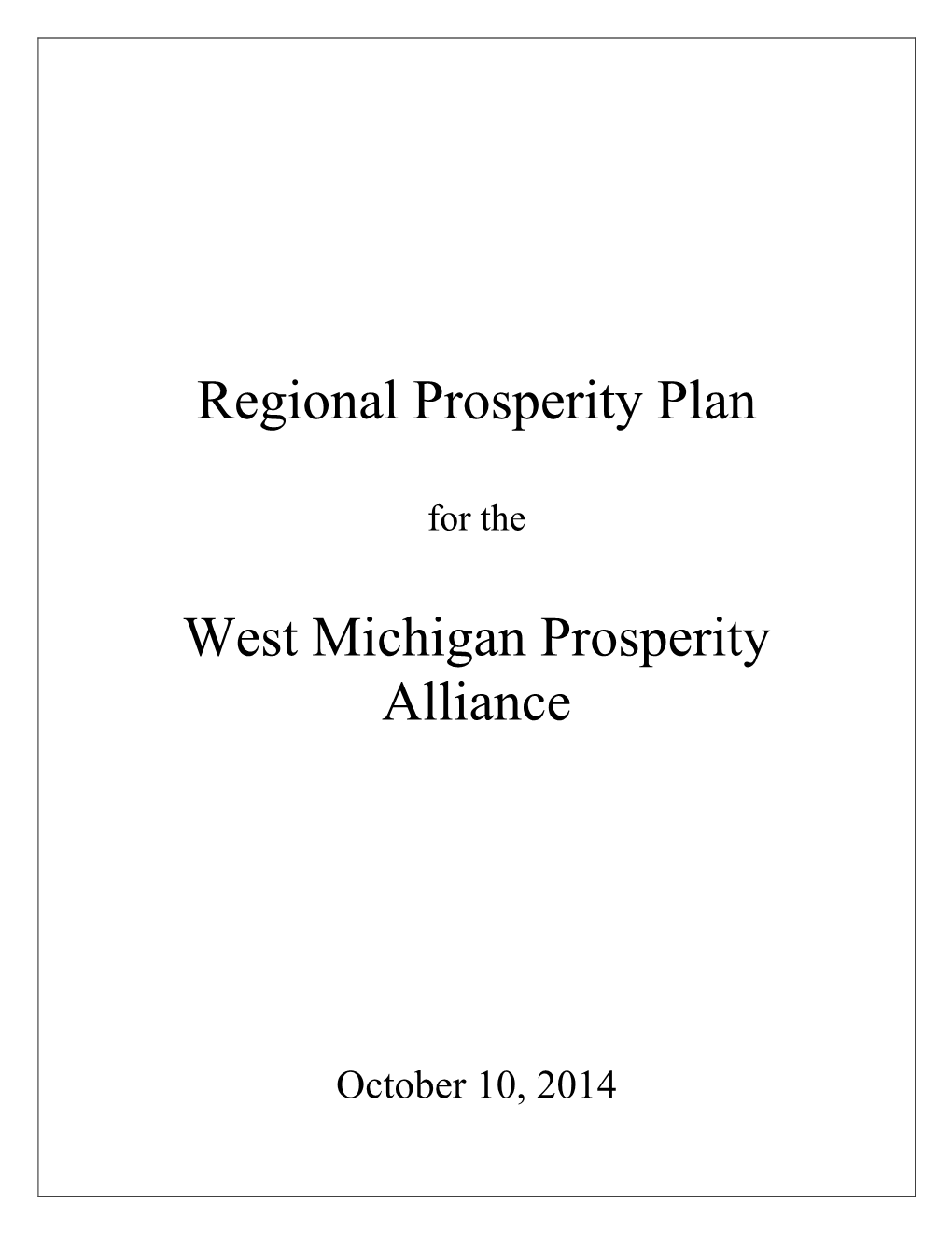 West Michigan Prosperity Alliance