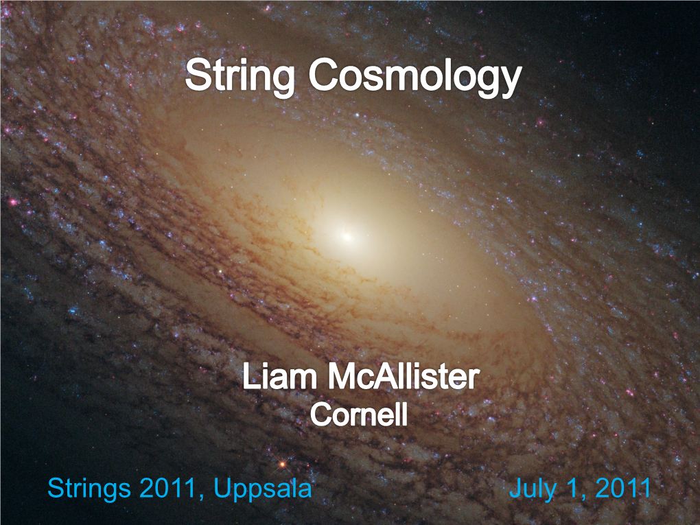 String Cosmology”  “Should Be an Overview of the Whole Activity!” New Ideas About Gravity Cf